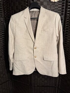 Abercrombie & Fitch Light Beige Two-Button Sport Coat Size 44R
